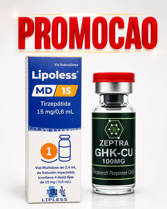 LIPOLESS MD 15mg + GHK-CU 100mg ZEPTRA (AGUA BAC INCLUSO)