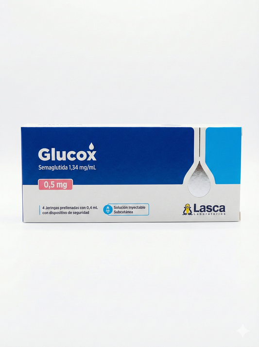 GLUCOX 0,5MG - 4 SERINGAS PREENCHIDAS (SEMAGLUTIDA) - FULL
